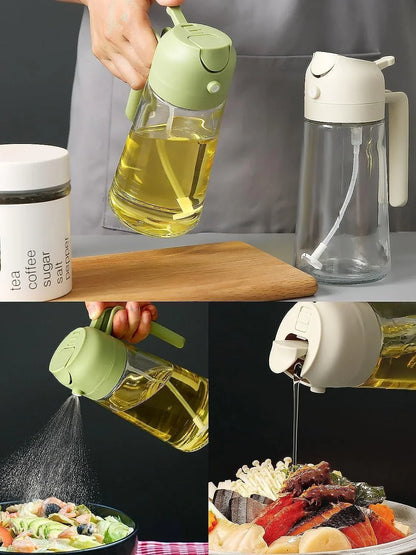 Sprayable And Pourable Glass Oil Bottle - Buy 1 Get 1 Free