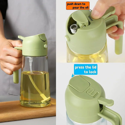 Sprayable And Pourable Glass Oil Bottle - Buy 1 Get 1 Free